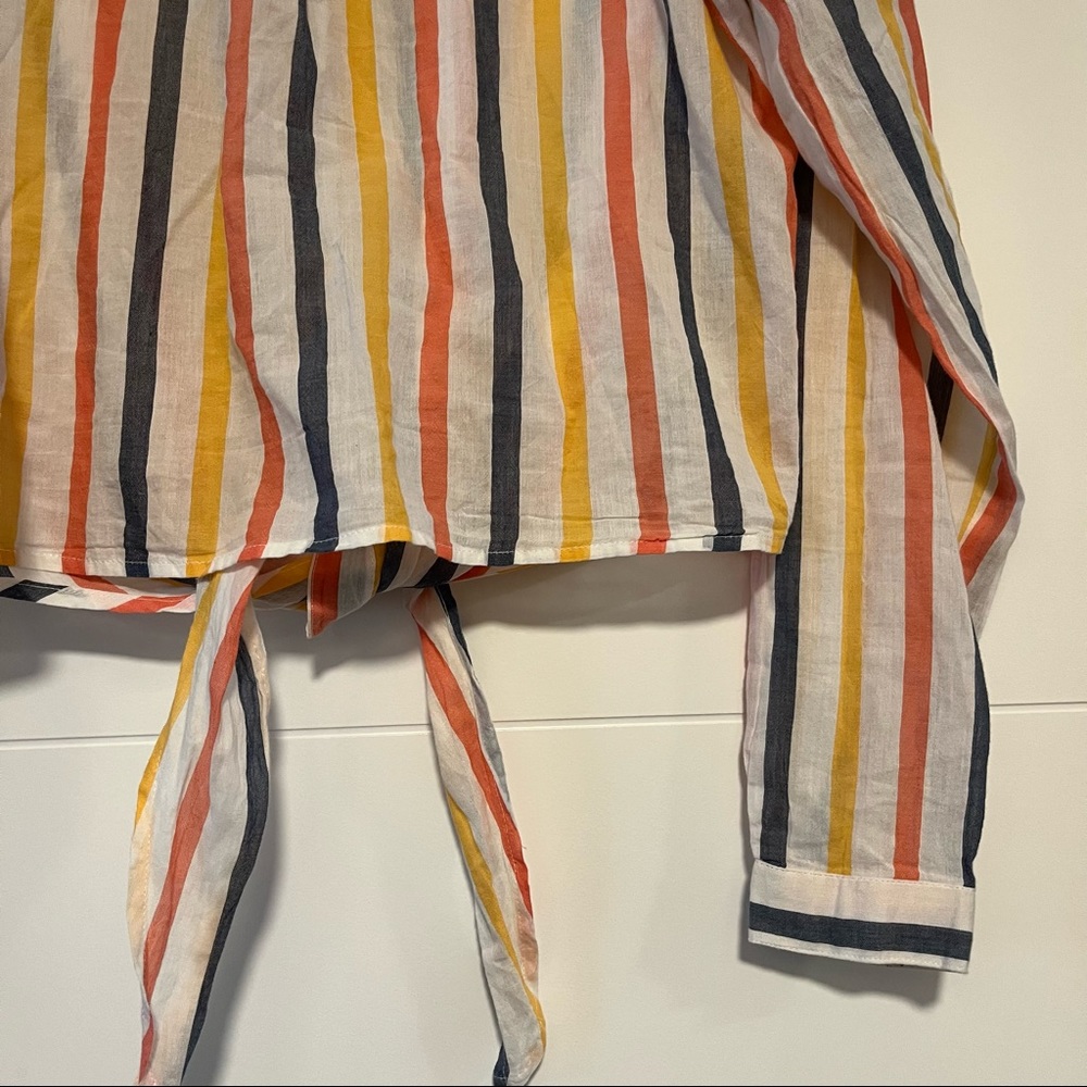Japna | Front Tie Button Up Shirt - Picture 12 of 14